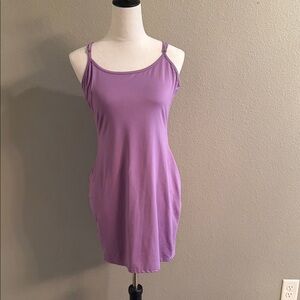 Lilac Spaghetti Strap Tank Dress